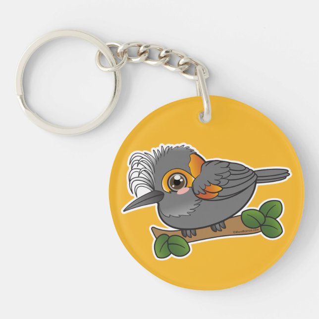 Akohekohe Hawaii Forest Bird  Keychain (Front)
