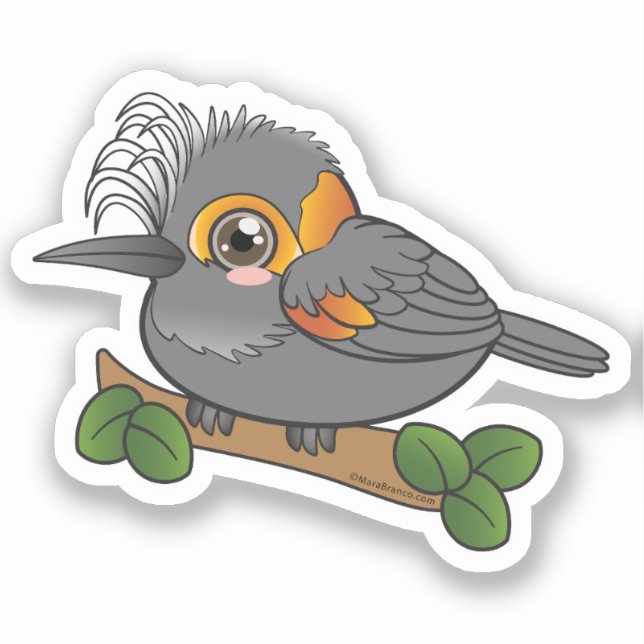 Akohekohe Hawaii Forest Bird Sticker (Front)