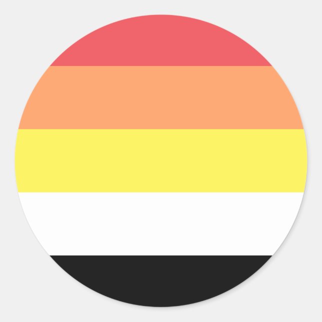 Akoisexual Akoiromantic Pride Flag Classic Round Sticker (Front)