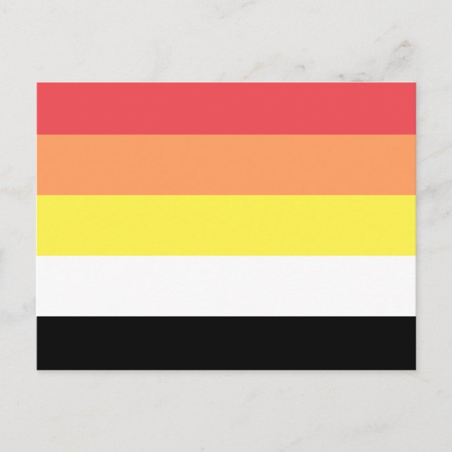 Akoisexual Akoiromantic Pride Flag Postcard (Front)