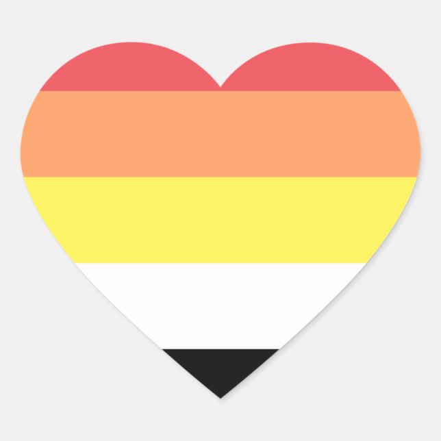Akoisexual Akoiromantic Pride Heart Sticker (Front)