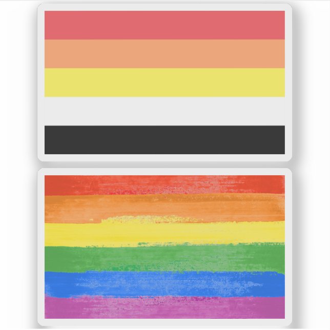 Akoisexual Akoiromantic Pride Sticker (Front)