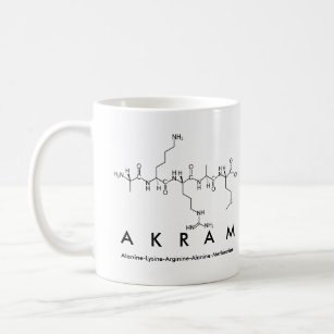 Akram peptide name mug