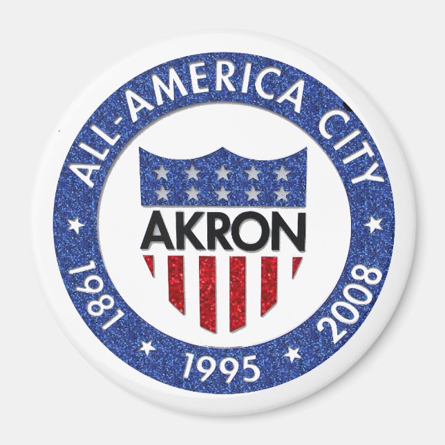 Akron all America City Magnet (Front)