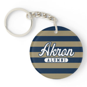 Akron Alumni Stripes Keychain