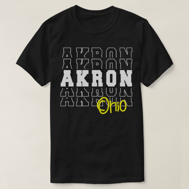 Akron city Ohio Akron OH T-Shirt (Design Front)