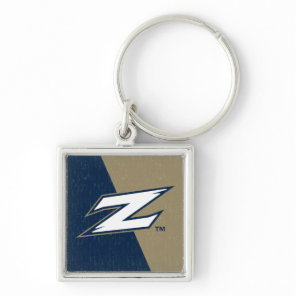 Akron Color Block Distressed Keychain