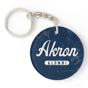 Akron Distressed Keychain