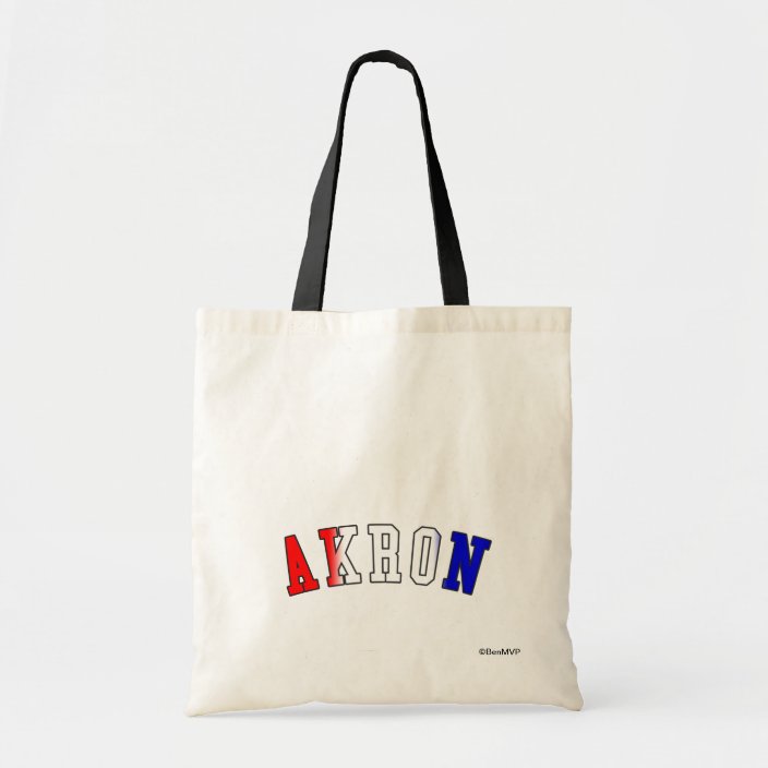 Akron in Ohio State Flag Colors Bag