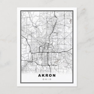 Akron Map Holiday Postcard