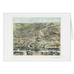 Akron, OH Panoramic Map - 1870