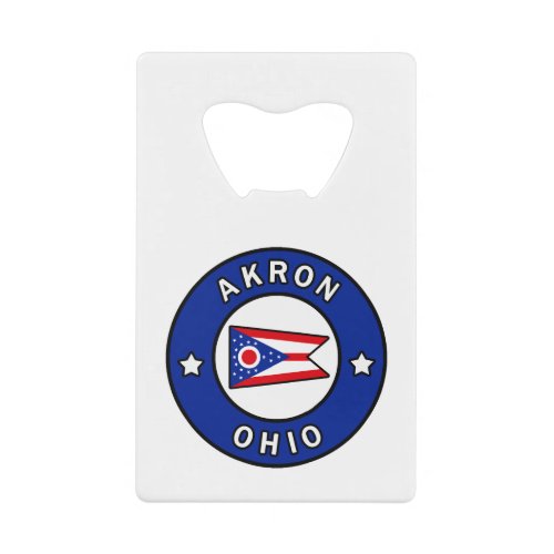 Akron Ohio Credit Card Bottle Opener