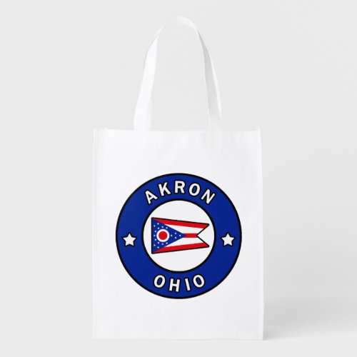 Akron Ohio Grocery Bag