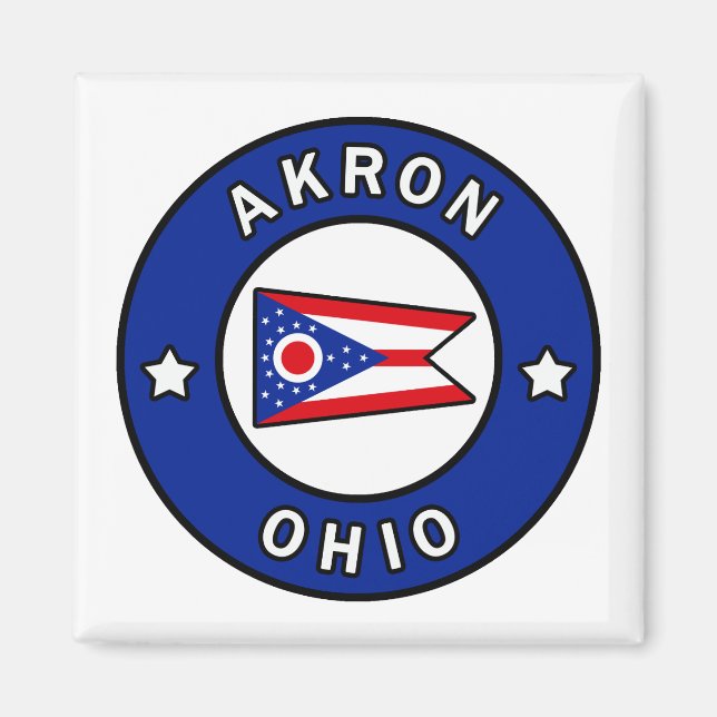 Akron Ohio Magnet (Front)