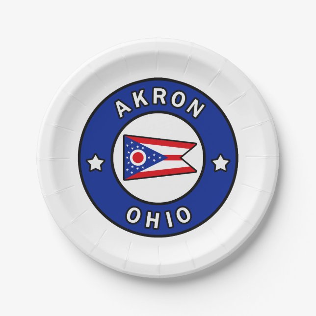Akron Ohio Paper Plates (Front)