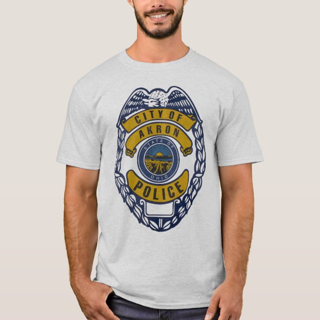 Akron Ohio Police Department Shirt. T-Shirt (Front)