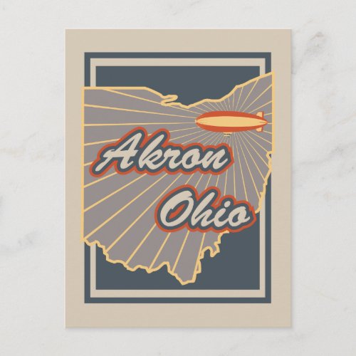Akron Ohio Postcard _ Travel Postcard v2