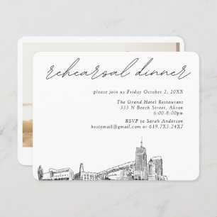 Akron Wedding Elegant Rehearsal Dinner Enclosure Card