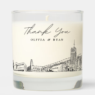 Akron Wedding Thank You Gift Custom Candle