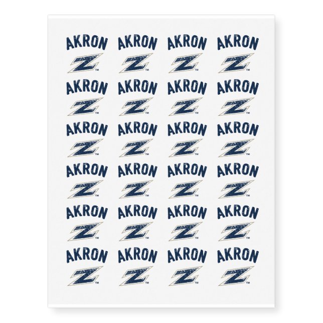 Akron Z Distressed Temporary Tattoos (Front)