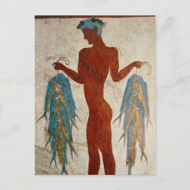 Akrotiri Fisherman Postcard (Front)
