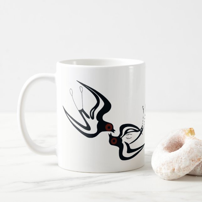 Akrotiri swallow mug (With Donut)