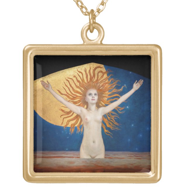 Akseli Gallen-Kallela - Ad Astra Gold Plated Necklace (Front)