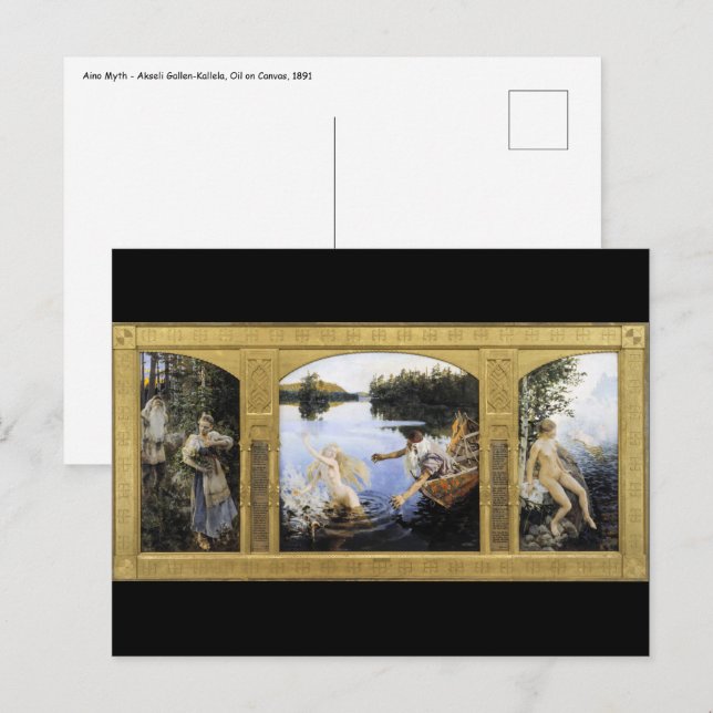 Akseli Gallen-Kallela - Aino Myth Postcard (Front/Back)