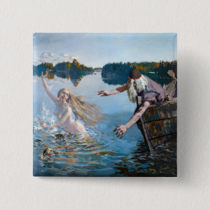 Akseli Gallen-Kallela - Aino Triptych Button