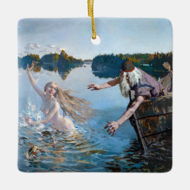 Akseli Gallen-Kallela - Aino Triptych Ceramic Ornament (Front)