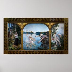 Akseli Gallen-Kallela - Aino Triptych Poster