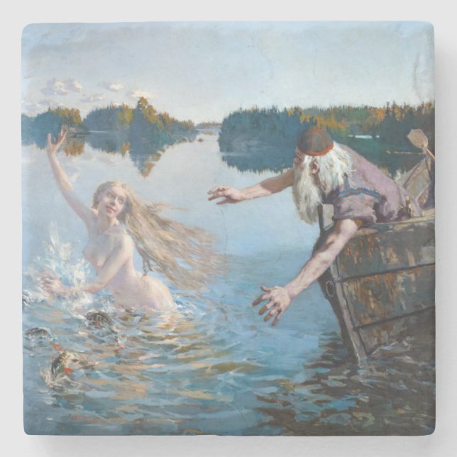 Akseli Gallen-Kallela - Aino Triptych Stone Coaster (Front)