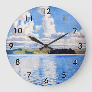 Akseli Gallen-Kallela - Cloud Towers Large Clock