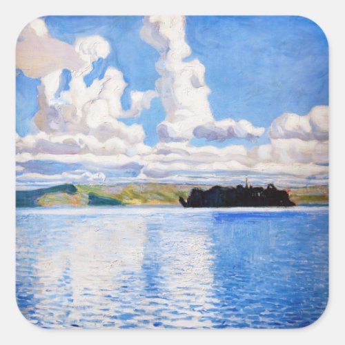 Akseli Gallen_Kallela _ Cloud Towers Square Sticker