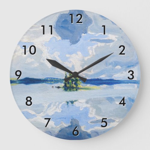 Akseli Gallen_Kallela _ Clouds above a Lake Large Clock