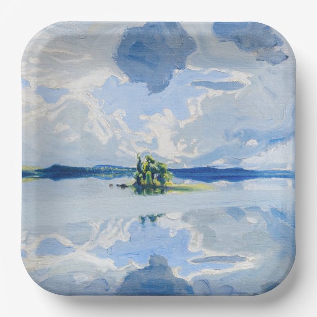 Akseli Gallen-Kallela - Clouds above a Lake Paper Plates (Front)