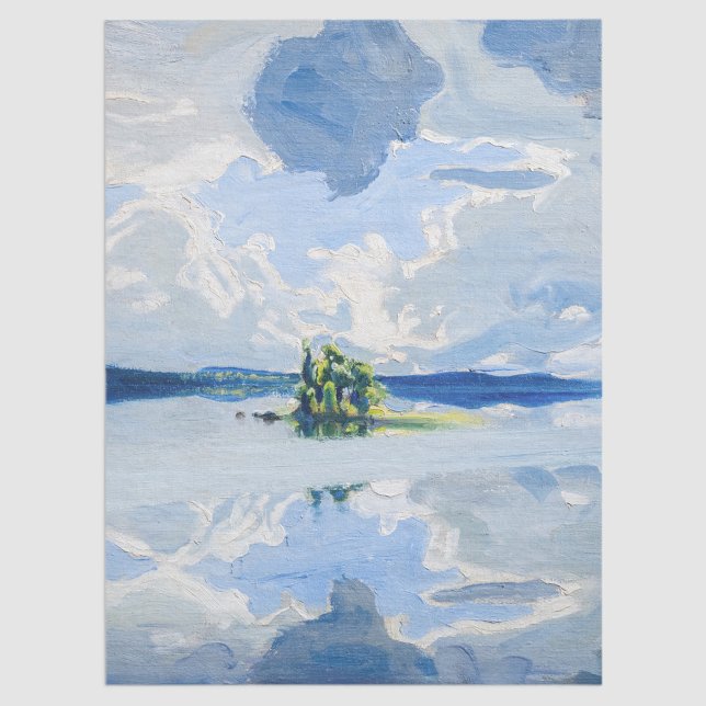 Akseli Gallen-Kallela - Clouds above a Lake Tissue Paper (Creator Uploaded)