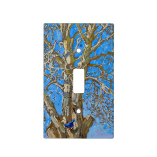Akseli Gallen-Kallela - Crack Willow and Blue Bird Light Switch Cover