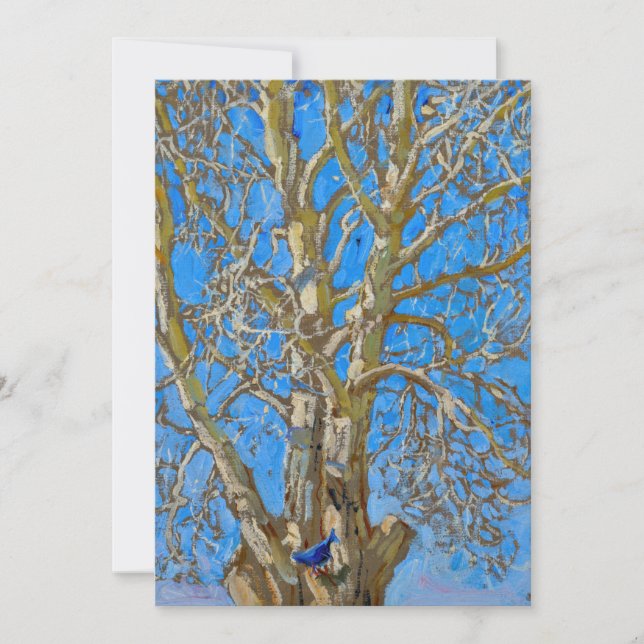 Akseli Gallen-Kallela - Crack Willow and Blue Bird Thank You Card (Front)