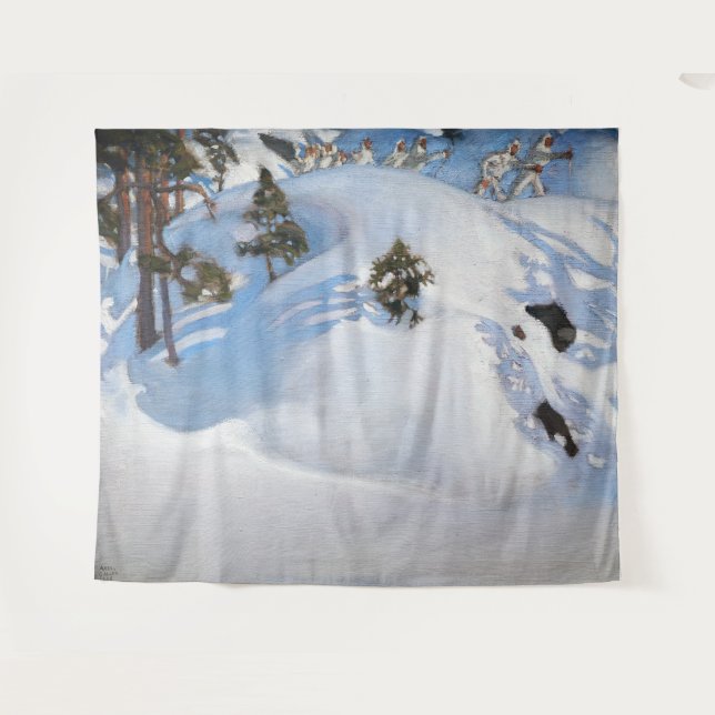 Akseli Gallen-Kallela - February Vision Tapestry (Front (Horizontal))