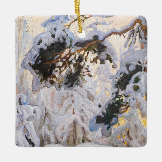 Akseli Gallen-Kallela - Forest in Winter Ceramic Ornament (Front)