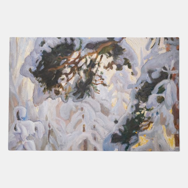 Akseli Gallen-Kallela - Forest in Winter Doormat (Front)