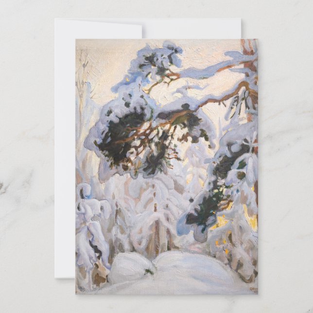 Akseli Gallen-Kallela - Forest in Winter Invitation (Front)