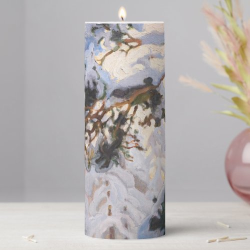 Akseli Gallen_Kallela _ Forest in Winter Pillar Candle