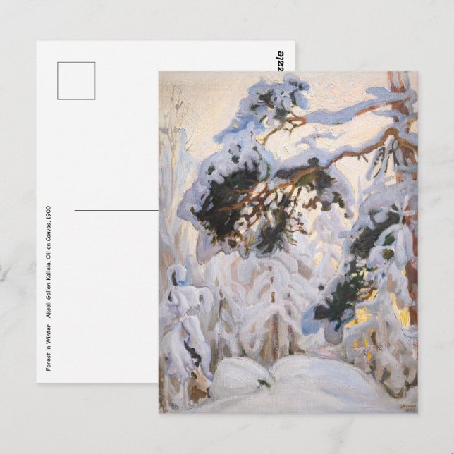 Akseli Gallen-Kallela - Forest in Winter Postcard (Front/Back)