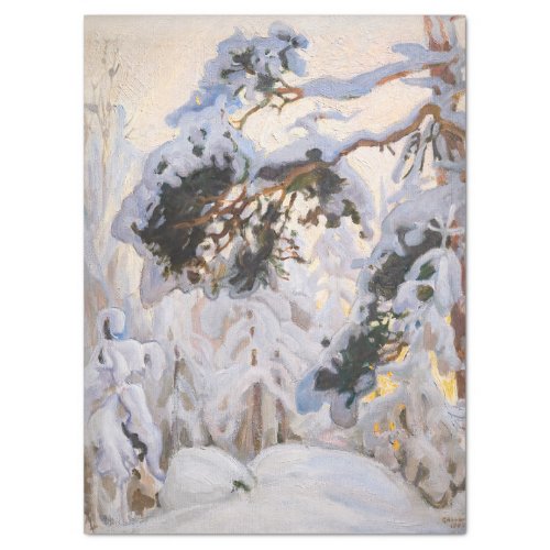 Akseli Gallen_Kallela _ Forest in Winter Tissue Paper