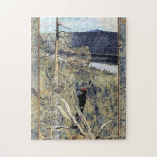 Akseli Gallen-Kallela - Great Black Woodpecker Jigsaw Puzzle