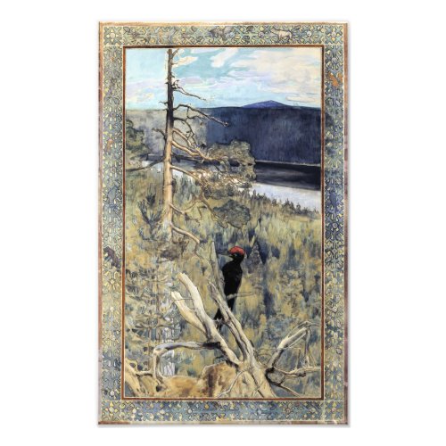 Akseli Gallen-Kallela - Great Black Woodpecker Photo Print