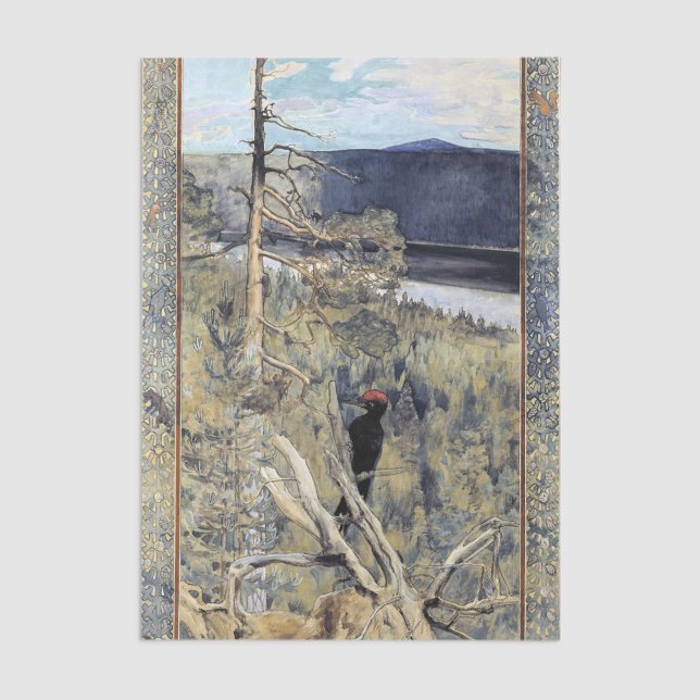 Akseli Gallen-Kallela - Great Black Woodpecker Tissue Paper (Creator Uploaded)