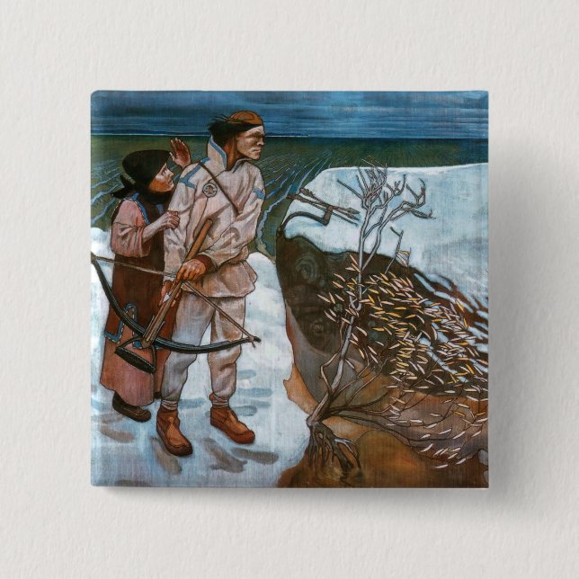 Akseli Gallen-Kallela - Joukahainen's Revenge Button (Front)